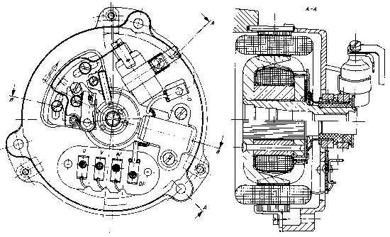 Sectional drawing of the MZ alternator (12K)