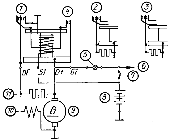 Wiring Diagram of Dynamo and Regulator (5K)